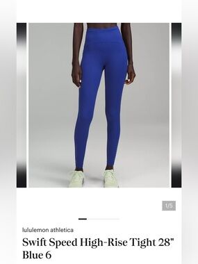 lululemon athletica Swift Speed High-Rise Tights in Cobalt Blue / Larkspur